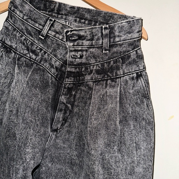 Acid wash high waist paper bag jeans - Picture 3 of 6